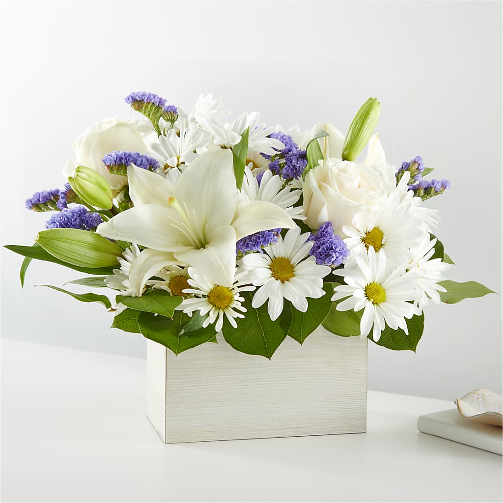 Beyond Blue Box Bouquet – Ruiz Creationz Llc, Miami FL