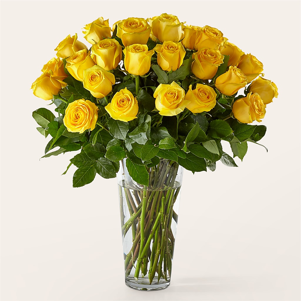 Long Stem Yellow Rose Bouquet – Ruiz Creationz Llc, Miami FL