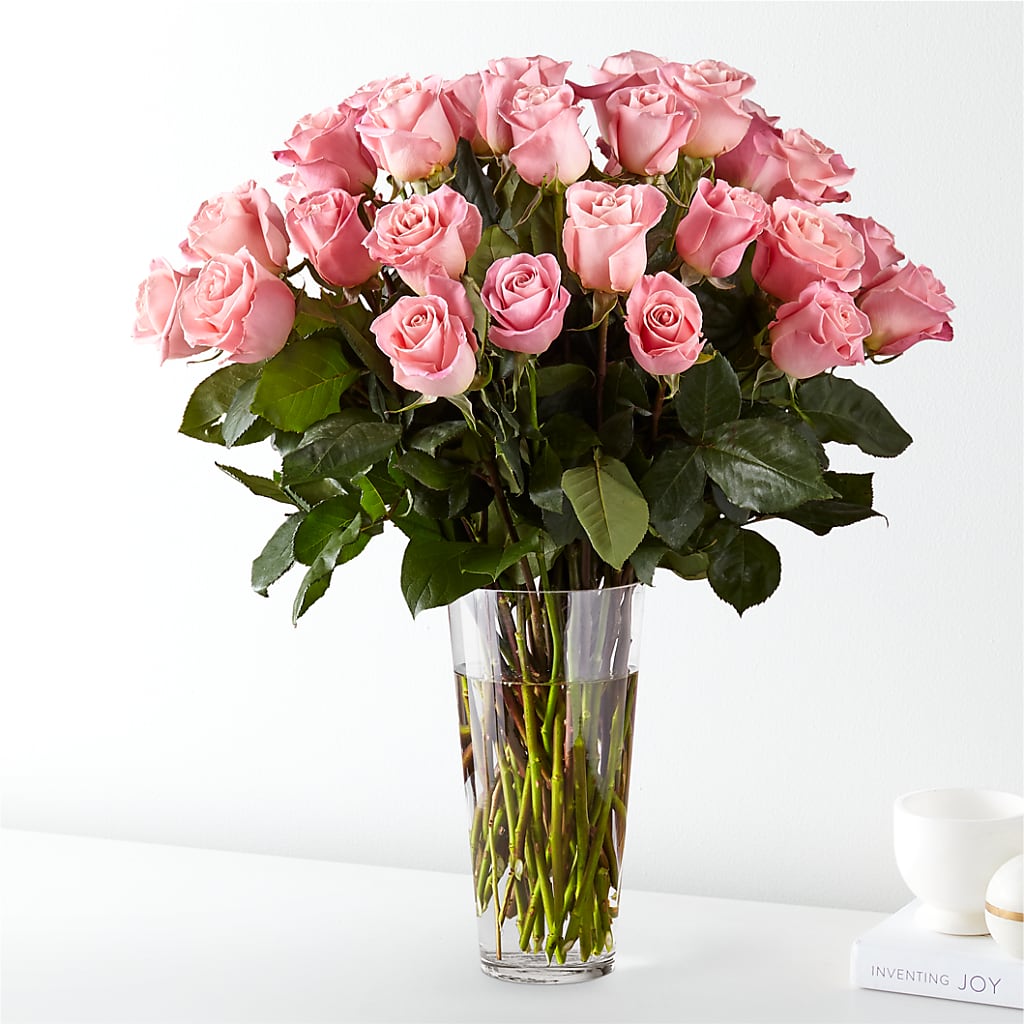 Long Stem Pink Rose Bouquet – Ruiz Creationz Llc, Miami FL