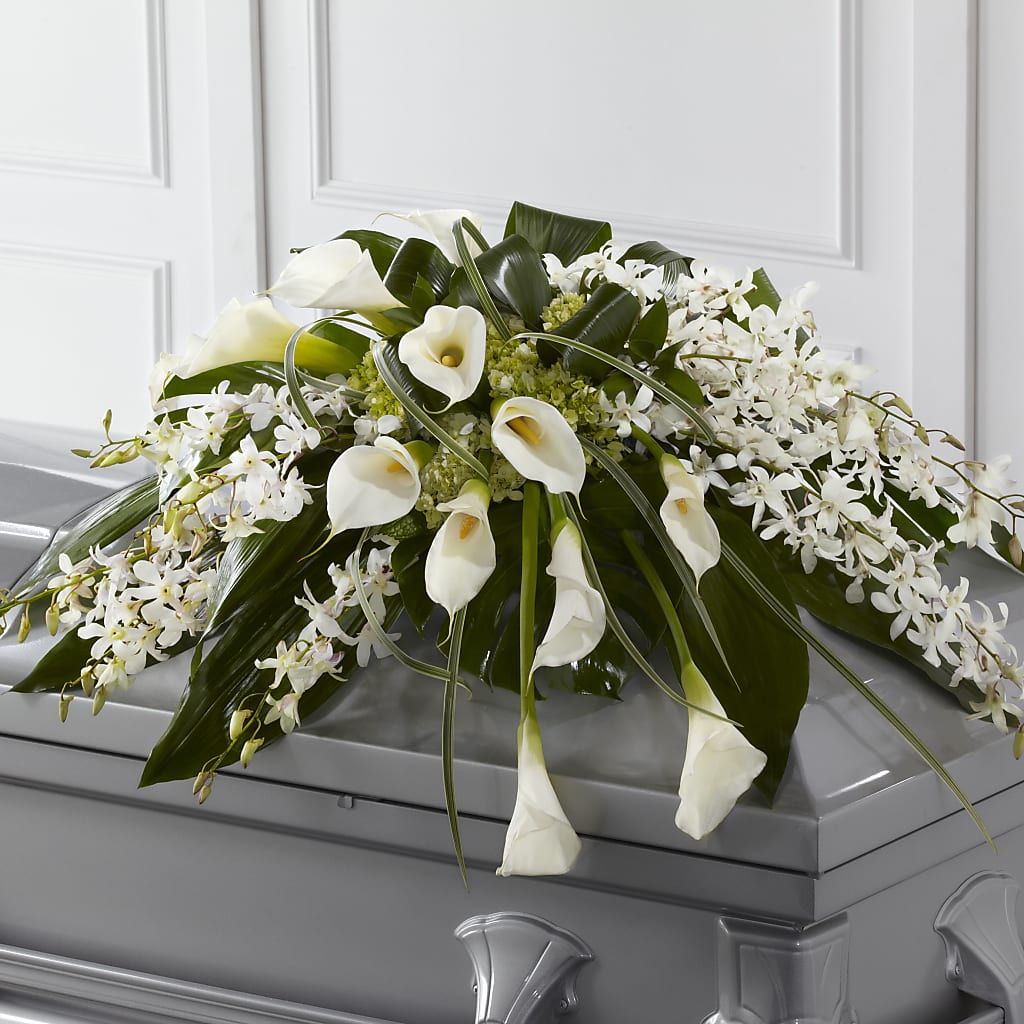 Angel Wings Casket Spray – Ruiz Creationz Llc, Miami FL