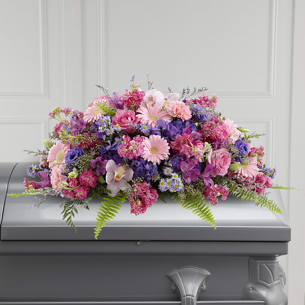Glorious Garden Casket Spray – Ruiz Creationz Llc, Miami FL