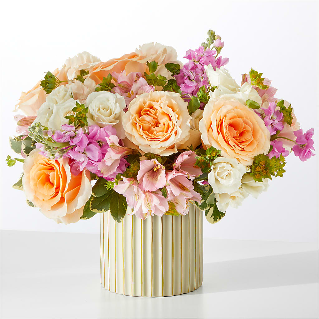 Paradise Bouquet with Ivory Vase – Ruiz Creationz Llc, Miami FL