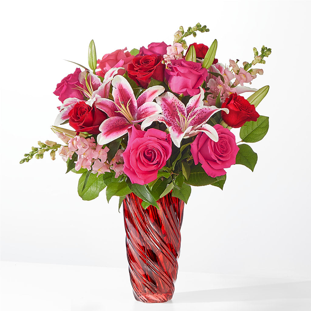 Always You Bouquet with Luxe Swirl Vase – Ruiz Creationz Llc, Miami FL