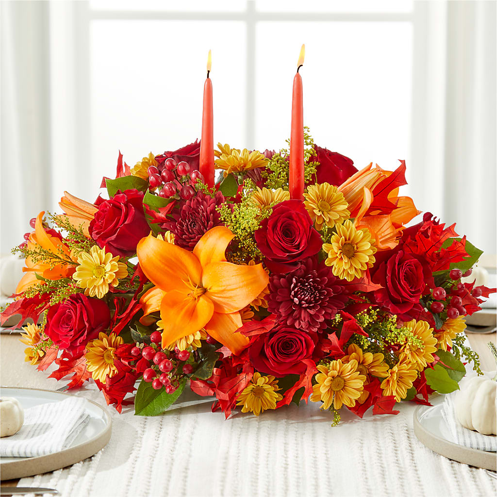 Autumn's Embrace Centerpiece – Ruiz Creationz Llc, Miami FL