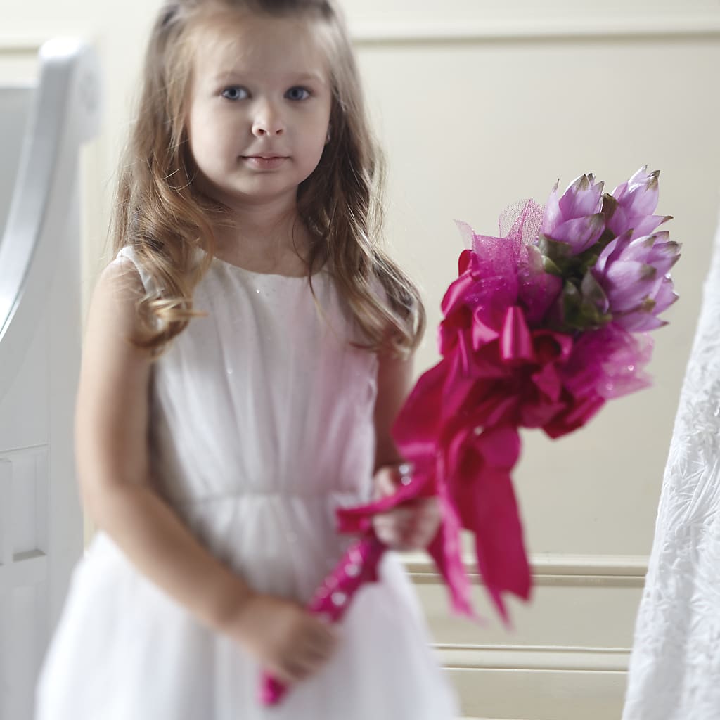 Sparkle Pink Flower Girl Bouquet – Ruiz Creationz Llc, Miami FL