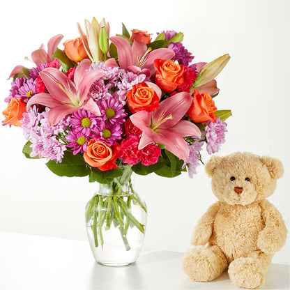 One and Only Bouquet and Bear Bundle –  Ruiz Creationz Llc, Miami FL