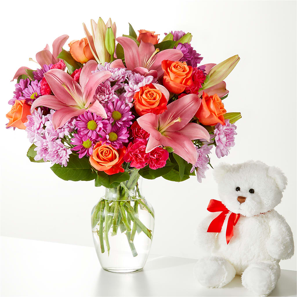 One and Only Bouquet and Bear Bundle –  Ruiz Creationz Llc, Miami FL