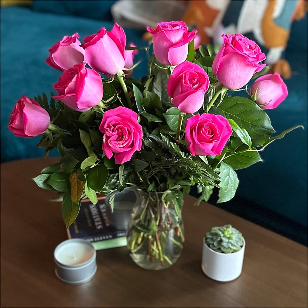 Long Stem Pink Rose Bouquet –  Ruiz Creationz Llc, Miami FL