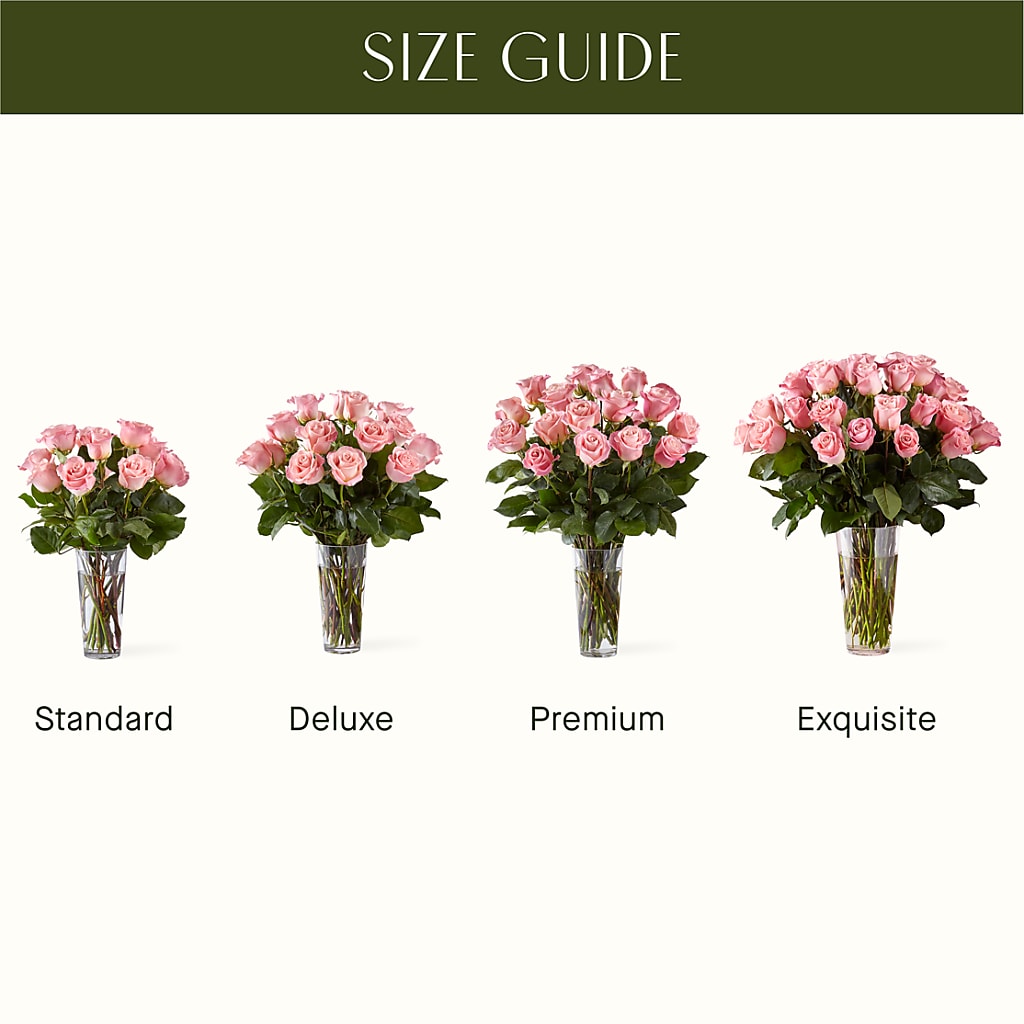 Long Stem Pink Rose Bouquet –  Ruiz Creationz Llc, Miami FL