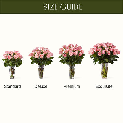 Long Stem Pink Rose Bouquet –  Ruiz Creationz Llc, Miami FL