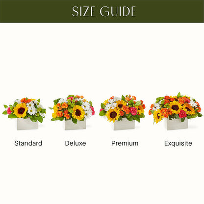 Sun-drenched Blooms Box Bouquet –  Ruiz Creationz Llc, Miami FL