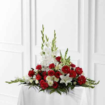 Crimson & White Arrangement –  Ruiz Creationz Llc, Miami FL