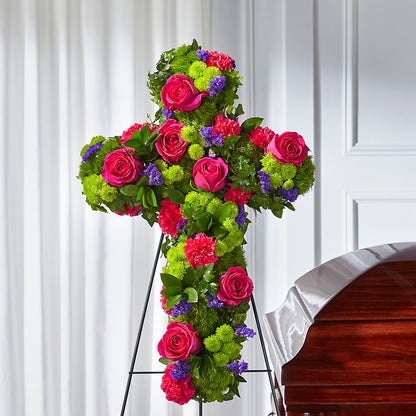Tribute Rose Floral Cross –  Ruiz Creationz Llc, Miami FL