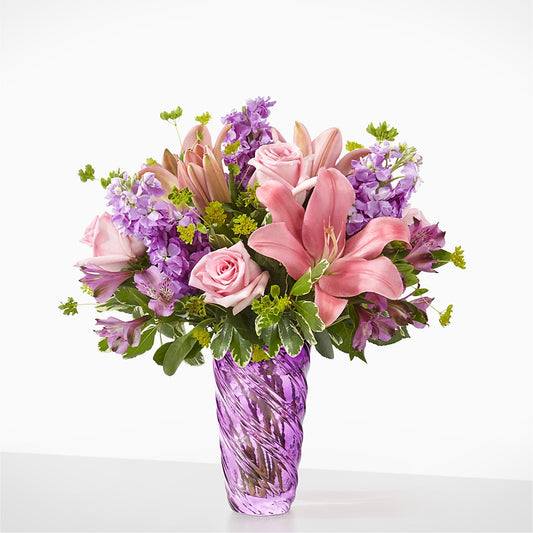 Precious Petals Bouquet with Luxe Swirl Vase –  Ruiz Creationz Llc, Miami FL