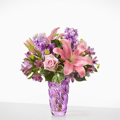 Precious Petals Bouquet with Luxe Swirl Vase –  Ruiz Creationz Llc, Miami FL