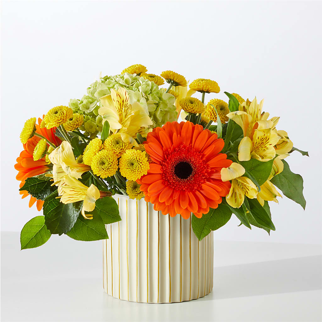 Autumn Sunshine Bouquet with Ivory Vase –  Ruiz Creationz Llc, Miami FL