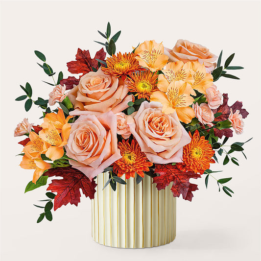 Spiced Latte Bouquet with Ivory Vase –  Ruiz Creationz Llc, Miami FL