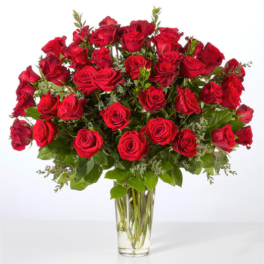 Forever Yours Fifty Stem Red Rose Bouquet –  Ruiz Creationz Llc, Miami FL