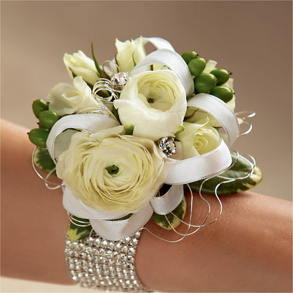 White Wedding Corsage –  Ruiz Creationz Llc, Miami FL